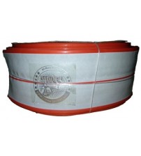 LDPE Pipe 3 inch Double side Border Line White + Red